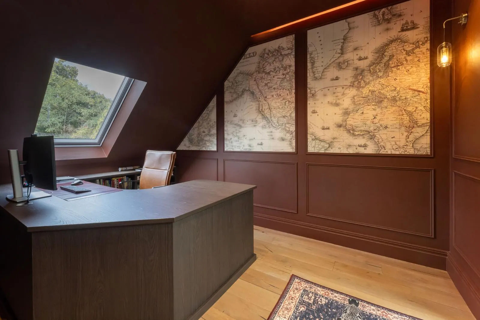 Loft conversion with built-in bay window seat, Hertfordshire